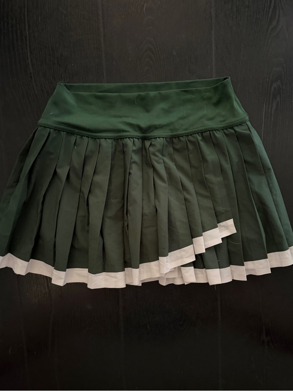 Aerie Dark Green Mini Skirt with White Trim